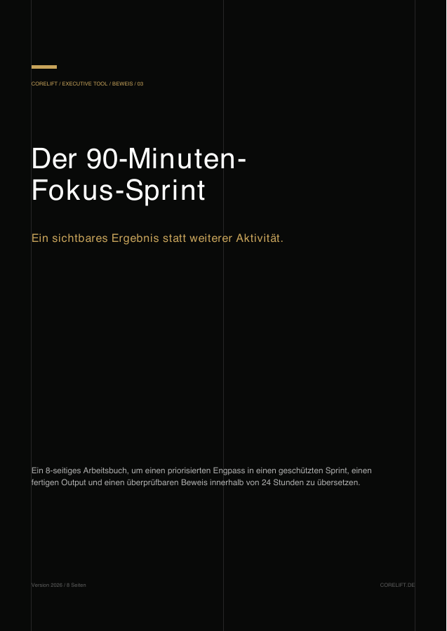90-Minuten-Fokus-Sprint – Vorschau des PDF-Arbeitsbuchs