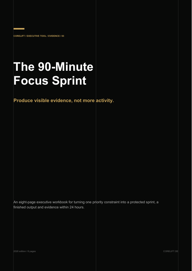 90-minute focus sprint – PDF workbook preview